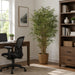 6' Natural Cane Reed Bamboo Silk Palm Tree w/Pot -Green - P191370
