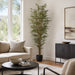 7' Natural Cane Reed Bamboo Silk Palm Tree w/Pot -Green - P191420