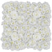 20"x20" Silk Flowering Rose Mat -White/Cream - P191492