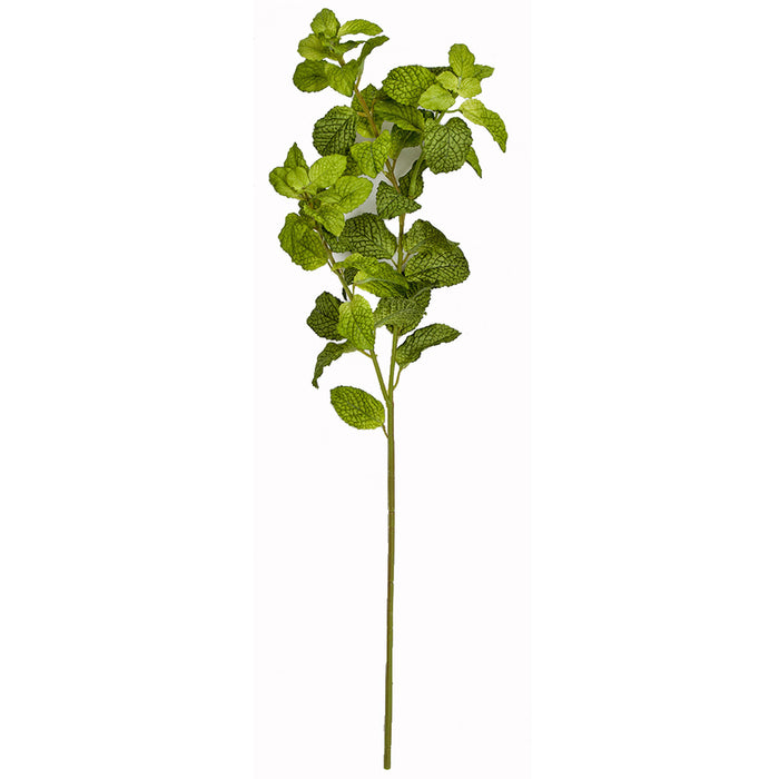 24" Artificial Mint Herb Stem -2 Tone Green (pack of 12) - P193120