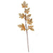 33" Glittered Artificial Maple Leaf Stem -Rose Gold/Champagne (pack of 12) - P200220