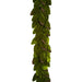8'6" Sequin Artificial Velvet Magnolia Leaf Garland -Green/Brown (Pack of 4) - P200360