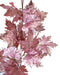 38" Metallic Artificial Maple Leaf Stem -Pink/Gold (pack of 12) - P200850