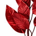 34" Metallic Artificial Magnolia Leaf Stem -Red (Pack of 12) - P200903