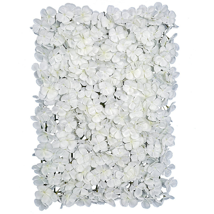 25"x17.5" Silk Flowering Hydrangea Mat -Cream (Pack of 4) - P-201104