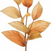 38" Metallic Velvet Artificial Magnolia Leaf Stem -Gold (Pack of 12) - P210005
