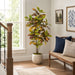5' Croton Leaf Silk Plant w/Pot -Green/Red - P-220280