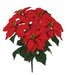 23" Artificial Velvet Poinsettia Flower Bush -Red (pack of 6) - P-230272