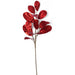 37" Metallic Silk Magnolia Leaf Stem -Red (pack of 12) - P-231001