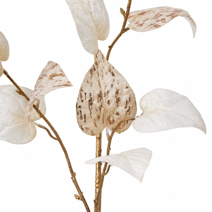 46" Anthurium Leaf Silk Stem -Cream (Pack of 12) - P-240354