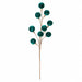 22.5" Velvet Ball Stem -Emerald Green (Pack of 12) - P-260060