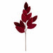 25.5" Velvet Artificial Magnolia Leaf Stem -Burgundy (Pack of 24) - P-260554