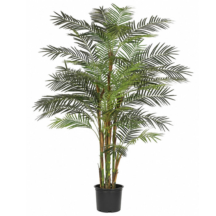 7' Reed Bamboo Silk Palm Tree w/Pot -Green - P3772