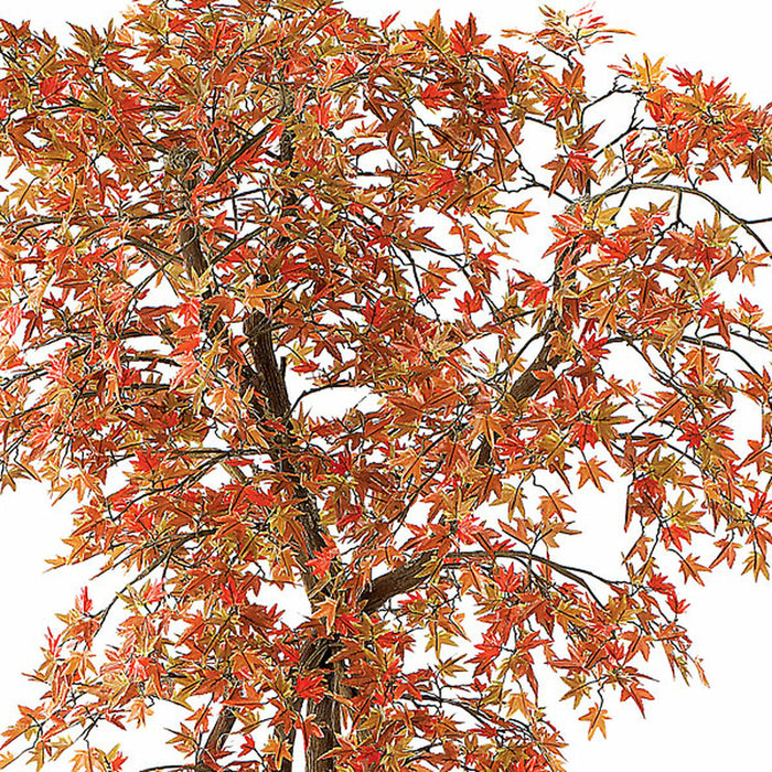25" Mini Silk Japanese Maple Leaf Stem -Red/Brown (pack of 12) - P419RB