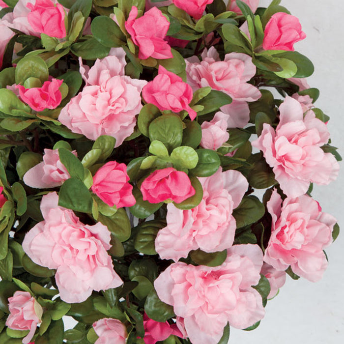 12" Artificial Azalea Flower Bush -Pink (Pack of 6) - P480PK
