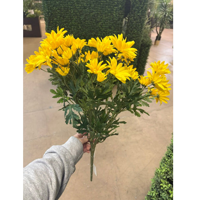20" Daisy Silk Flower Bush -Yellow (Pack of 6) - P-60935