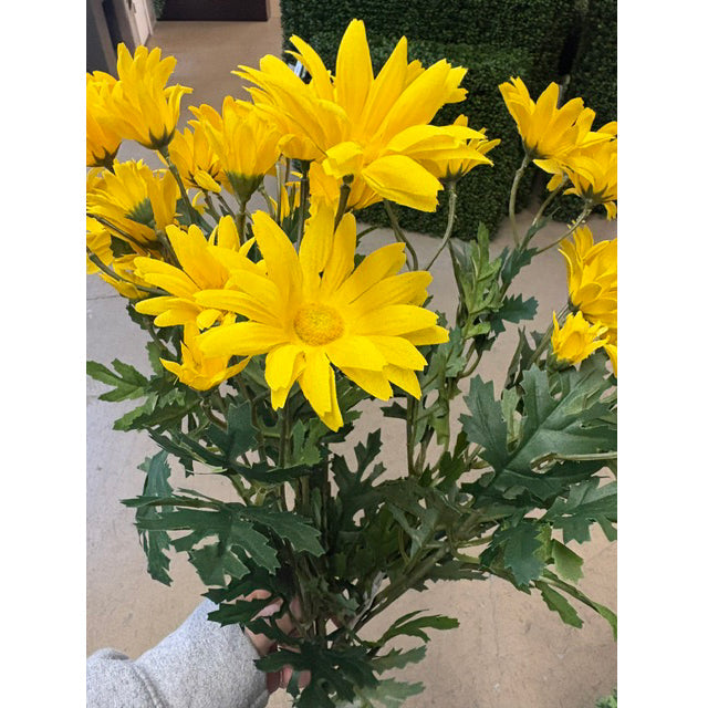 20" Daisy Silk Flower Bush -Yellow (Pack of 6) - P-60935