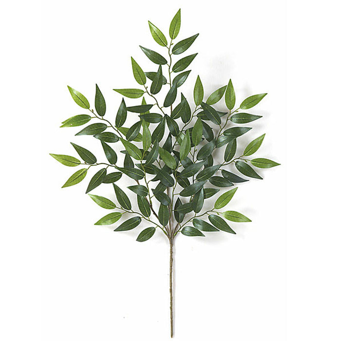 27" Silk Smilax Leaf Branch Stem -2 Tone Green (Pack of 12) - P7120