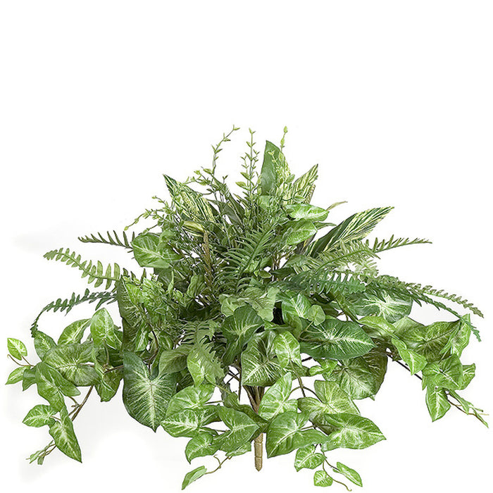 20" Mixed Silk Greenery Plant -2 Tone Green (Pack of 6) - P80130