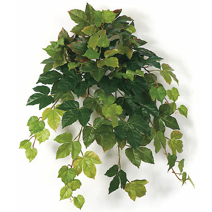 28" Hanging Maple Ivy Leaf Silk Plant -Green/Red (pack of 4) - P80180