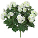 18" Begonia Silk Flower Bush -White (Pack of 6) - P-81980