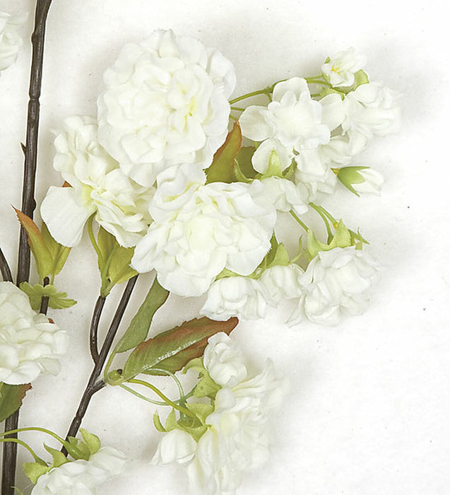 36" Silk Cherry Blossom Flower Stem -White (Pack of 12) - P9422