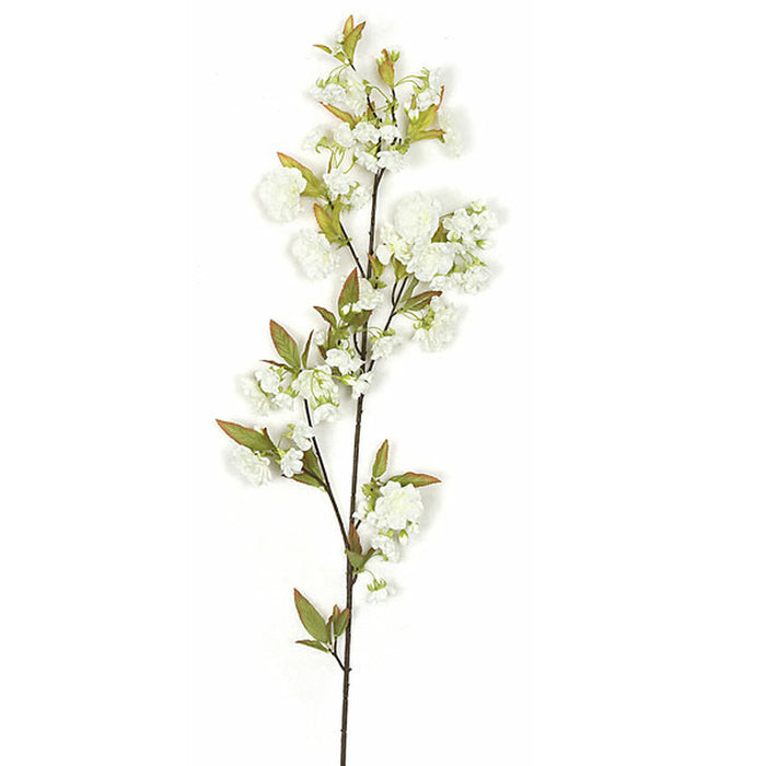 36" Silk Cherry Blossom Flower Stem -White (Pack of 12) - P9422
