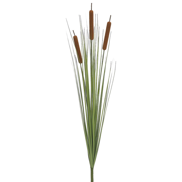 40" Cattail Artificial Bush -Light Brown (Pack of 12) - PBC304-BR/LT