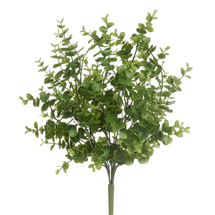 18" Outdoor UV-Resistant Artificial Eucalyptus Leaf Plant -Green (Pack of 12) - PBE283-GR