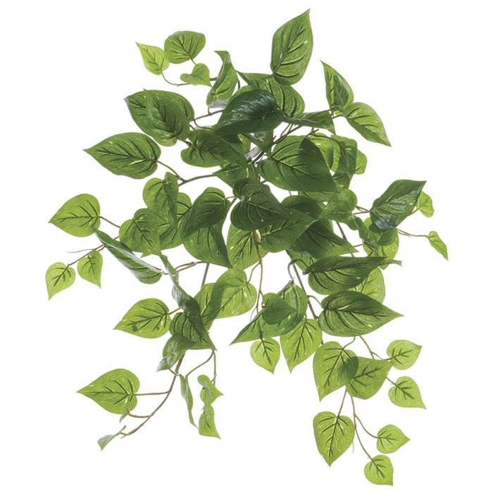 19" UV-Resistant Outdoor Artificial Philodendron Hanging Plant -Green (pack of 12) - PBE315-GR