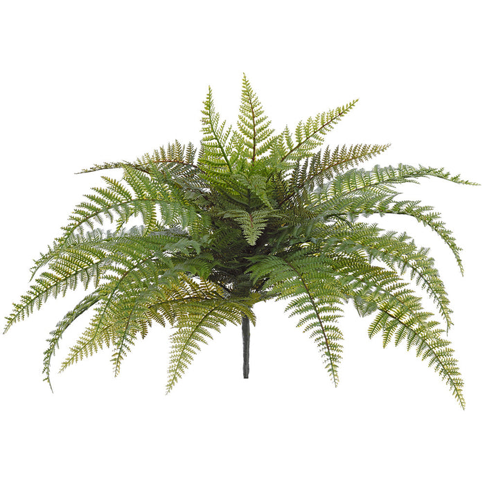 18"Hx27"W Outdoor UV-Resistant Artificial Fern Plant -Green (Pack of 12) - PBF037-GR