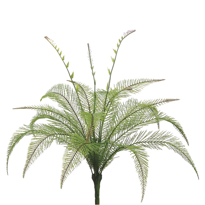 19" Soft Touch PE Artificial Duchess Fern Plant -15 Leaves -Light Green (pack of 12) - PBF104-GR/LT