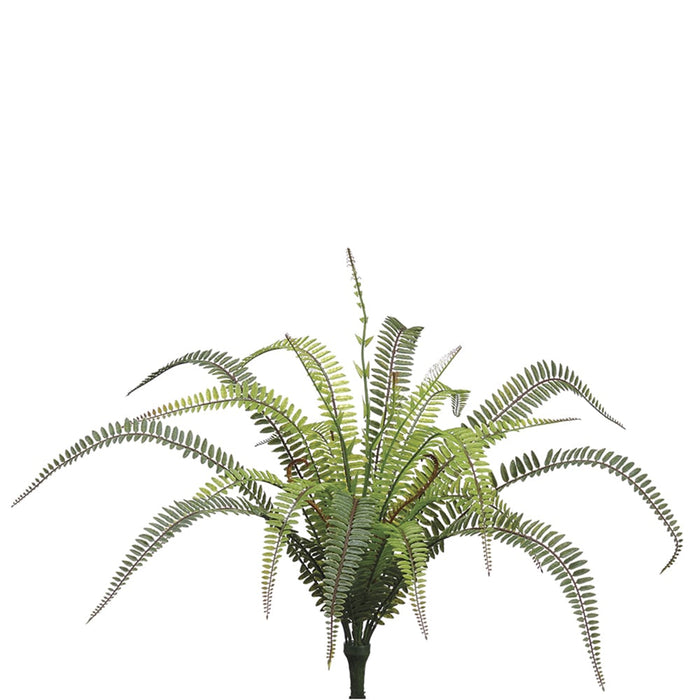 18" Soft Touch PE Artificial Boston Fern Plant -18 Leaves -2 Tone Green (pack of 12) - PBF110-GR/TT