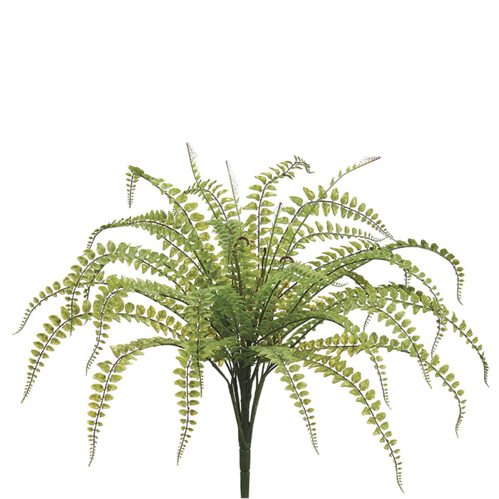 25" Soft Touch PE Artificial Fishtail Fern Plant -29 Leaves -2 Tone Green (pack of 6) - PBF112-GR