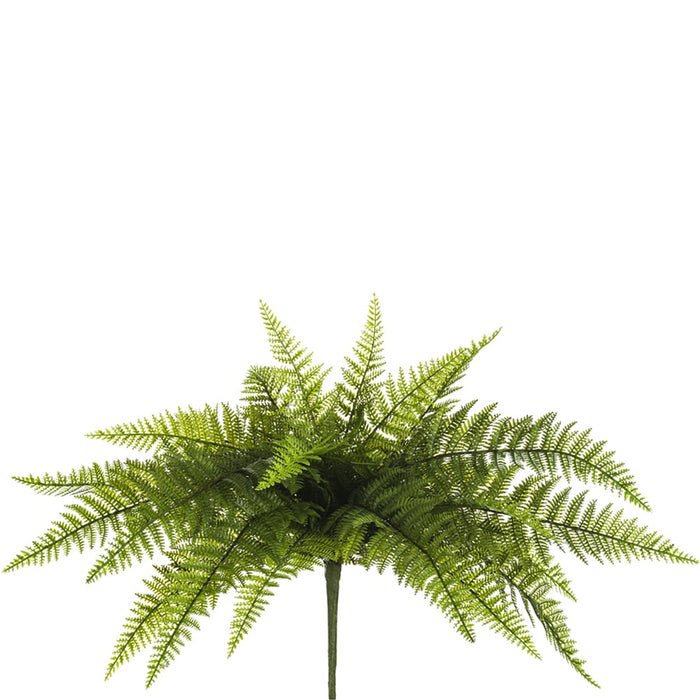 20" Artificial Leather Fern Plant -Green (pack of 6) - PBF132-GR