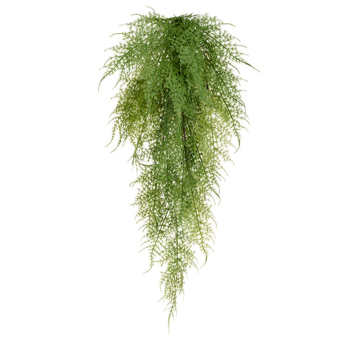 28" Outdoor UV-Resistant Artificial Hanging Asparagus Fern Plant -Green (Pack of 12) - PBF286-GR