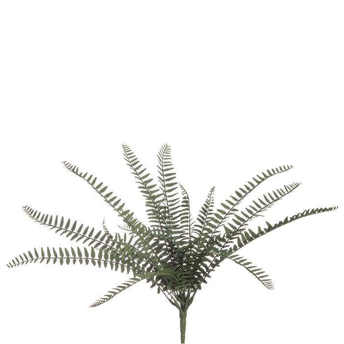 16.5" Outdoor UV-Resistant Artificial Boston Fern Leaf Plant -Green (Pack of 12) - PBF403-GR