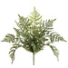 18" Leather Fern Leaf Silk Plant -Green (Pack of 12) - PBF514-GR
