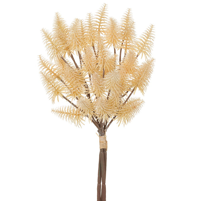 16" Artificial Fir Stem Bundle -Dark Cream (Pack of 12) - PBF628-CR/DK