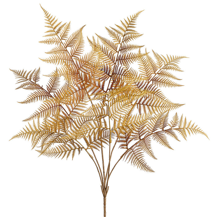 28" Artificial Fern Leaf Plant -Yellow/Mustard (Pack of 6) - PBF659-YE/MD
