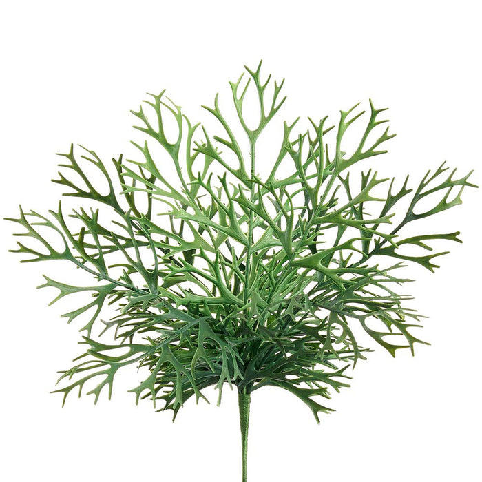 18" Outdoor UV-Resistant PE Soft-Touch Artificial Staghorn Fern Plant -Green (Pack of 12) - PBF714-GR