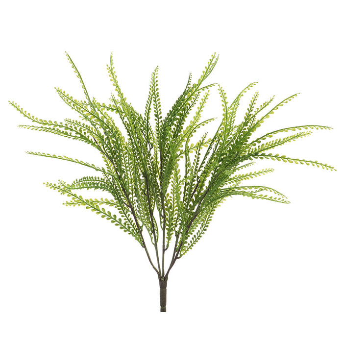 20" PE Soft-Touch Button Fern Leaf Artificial Plant -Green (Pack of 12) - PBF724-GR
