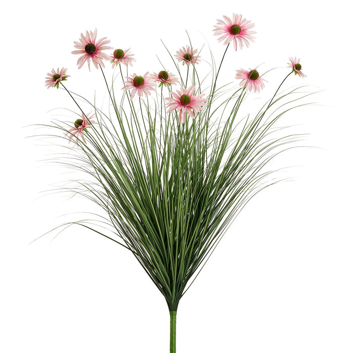39.5" Rudbeckia Black-Eyed Susan Artificial Flower Grass Bush -Pink (Pack of 8) - PBG009-PK