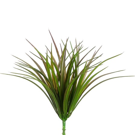 12" Vanilla Grass Silk Plant -44 Leaves -Green/Brown (pack of 24) - PBG208-GR/BR
