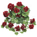 17.5" Hanging Silk Geranium Flower Bush -Red (pack of 6) - PBG308-RE