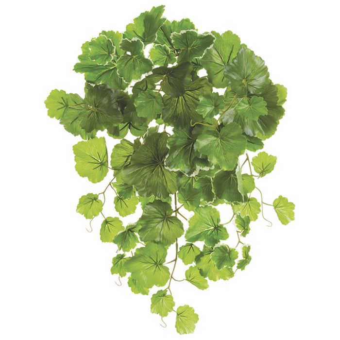 21" UV-Resistant Outdoor Artificial Geranium Leaf Hanging Plant -Variegated (pack of 6) - PBG320-VG
