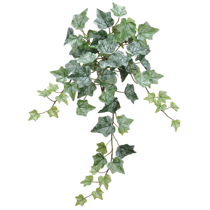 22" One-Piece Construction Ivy Silk Hanging Plant -78 Leaves -Green/Frosted (pack of 12) - PBI270-GR/FS