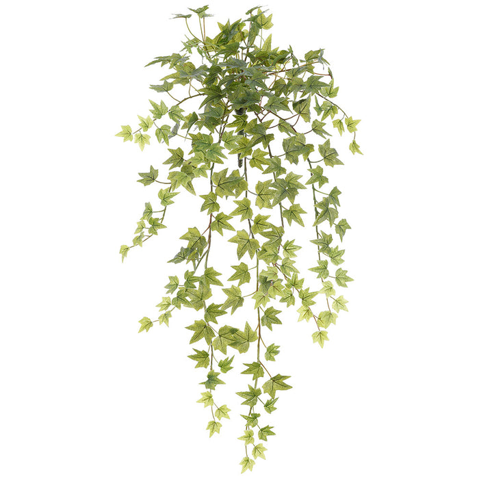 23" One-Piece Construction Mini Hedera Ivy Leaf Silk Hanging Plant -Green (Pack of 6) - PBI290-GR