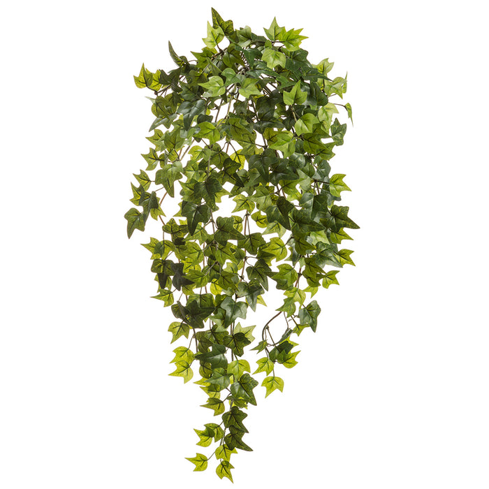 22" Mini English Ivy Leaf Silk Hanging Plant -Green (pack of 12) - PBL128-GR