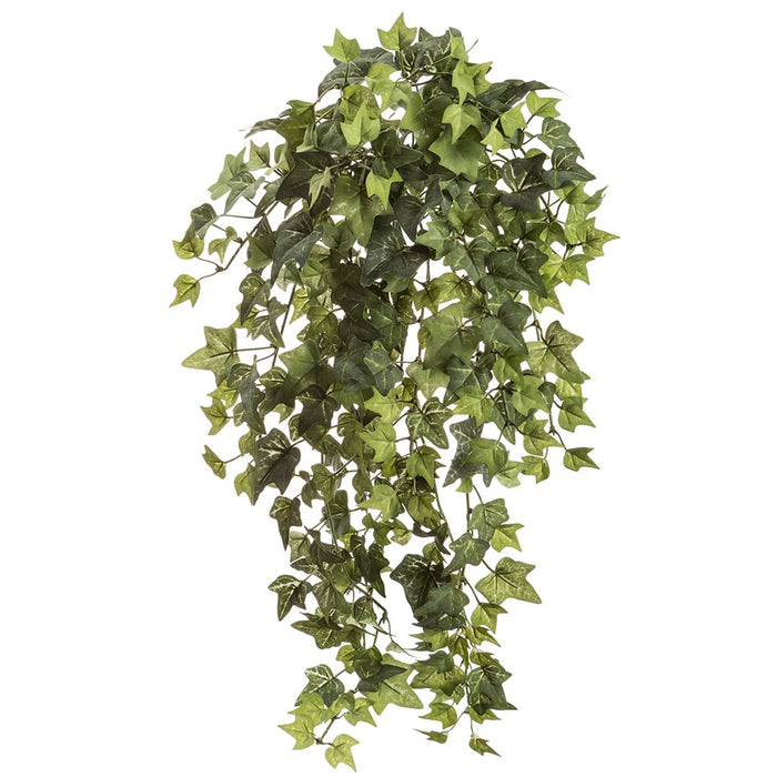 23" Mini English Ivy Leaf Silk Hanging Plant -Frosted Green (pack of 12) - PBL752-GR/FS